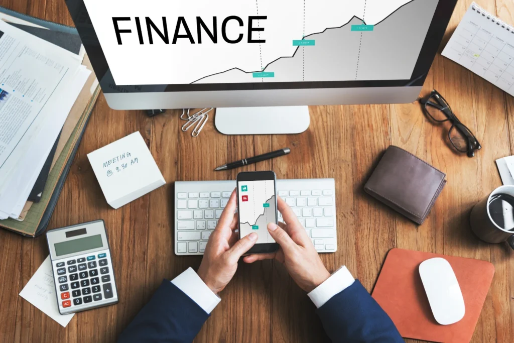 Illustration of a person surrounded by symbols of financial growth, such as dollar signs, charts, and lightbulbs, representing money mindset hacks.